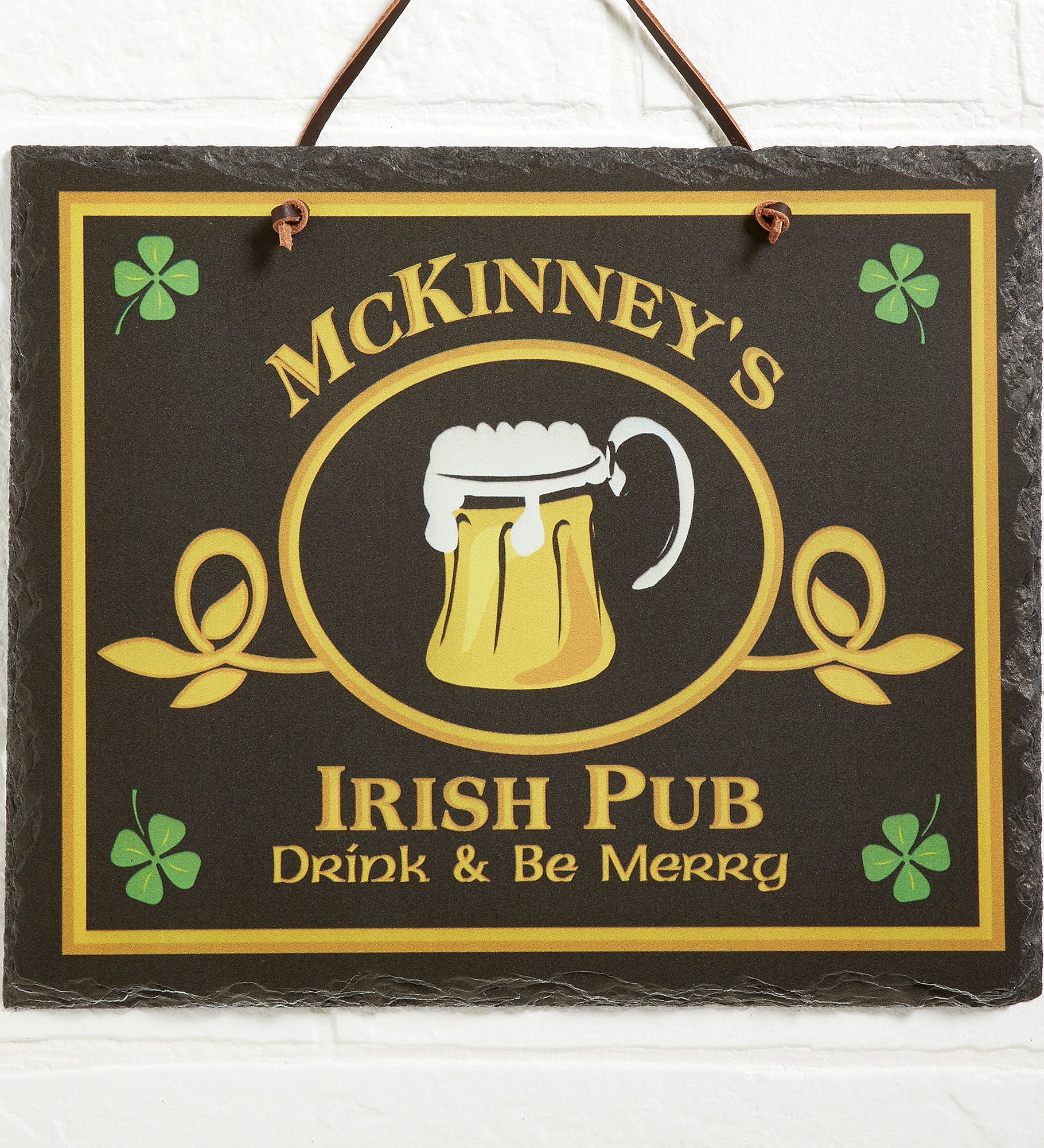 Old Irish Pub Personalized Slate Plaque